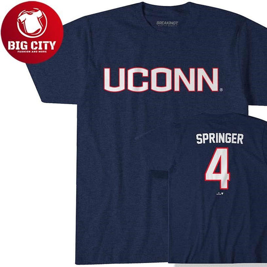 UConn Baseball George Springer 4 Two Sided Shirt