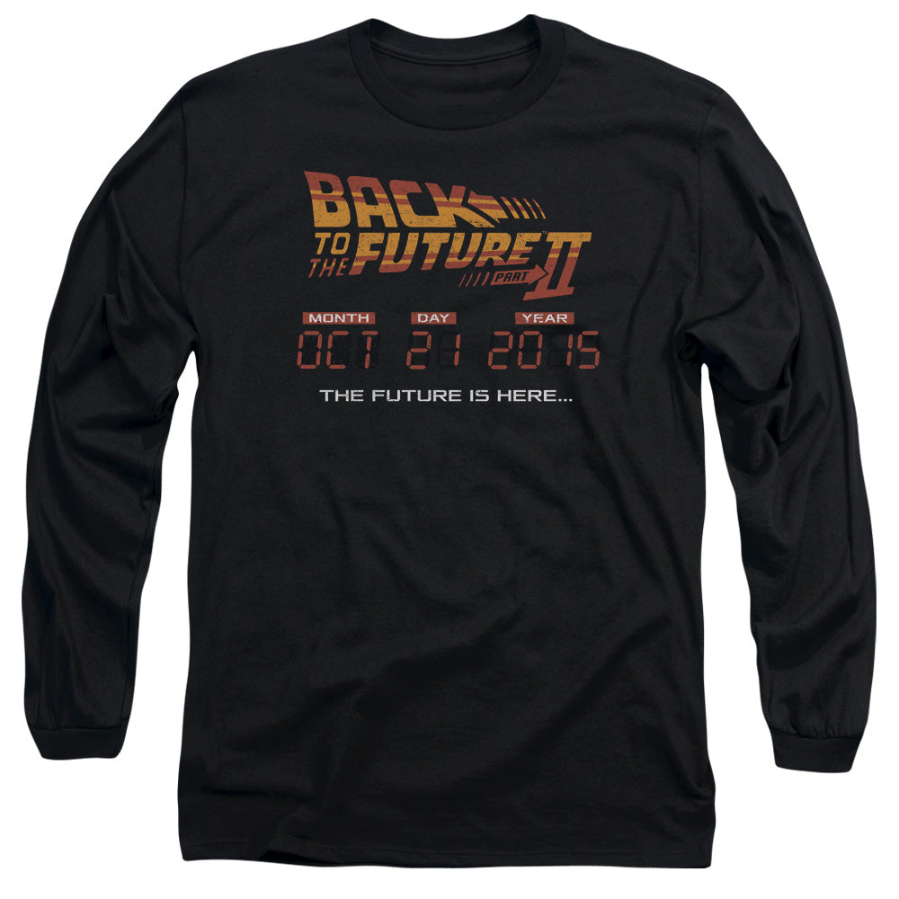 Back To The Future Ii Future Is Here Mens Long Sleeve Shirt Black Black - clothing by TeeHivey.com