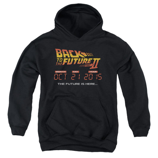 Back To The Future II Future Is Here Kids Youth Hoodie Black