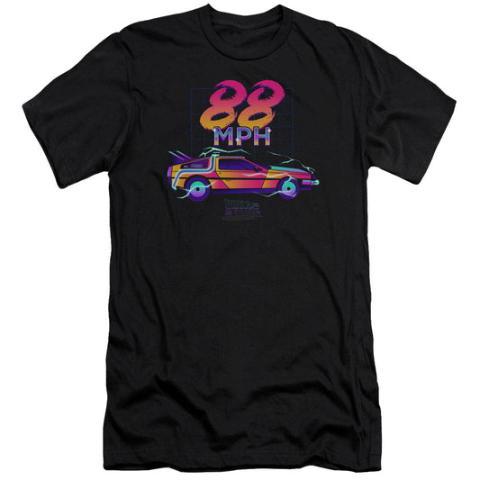 Back To The Future 88 Mph Hbo Premium Bella Canvas Slim Fit Mens T Shirt Black - clothing by TeeHivey.com