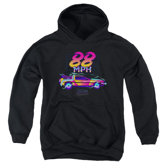 Back To The Future 88 MPH Kids Youth Hoodie Black - clothing by TeeHivey.com