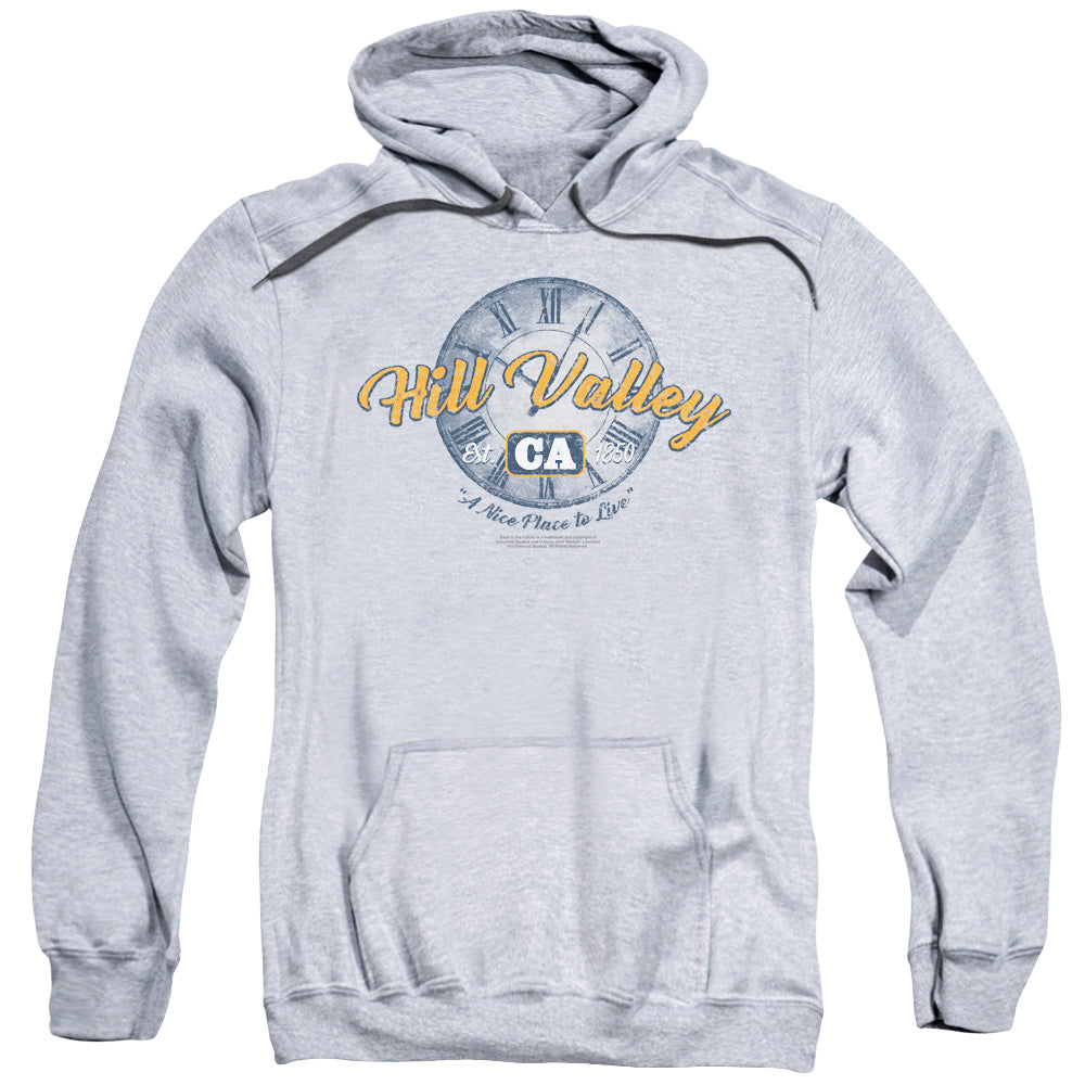 Back To The Future Hill Valley Mens Hoodie Athletic Heather
