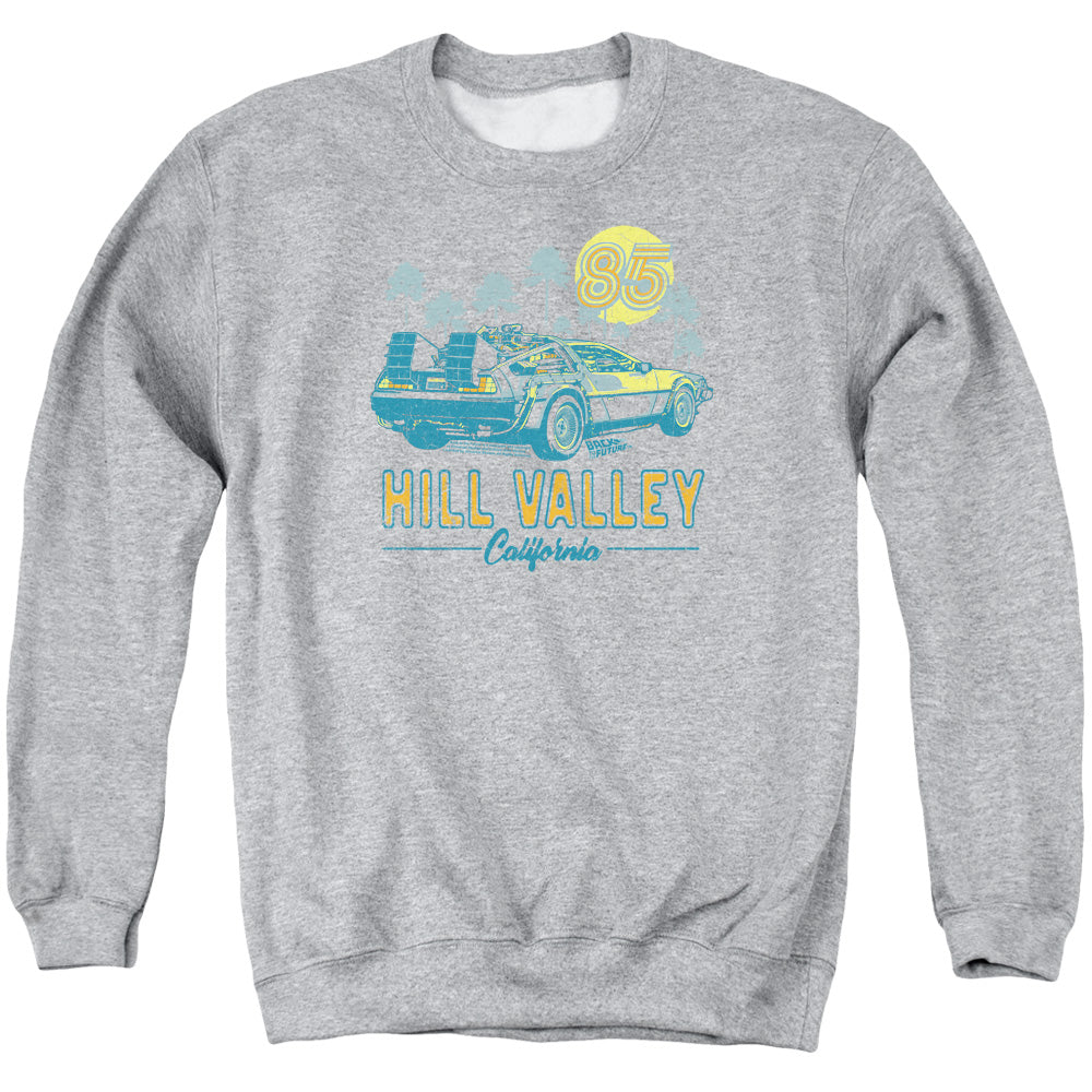 Back To The Future 85 Mens Crewneck Sweatshirt Athletic Heather - clothing by TeeHivey.com (Image 1)