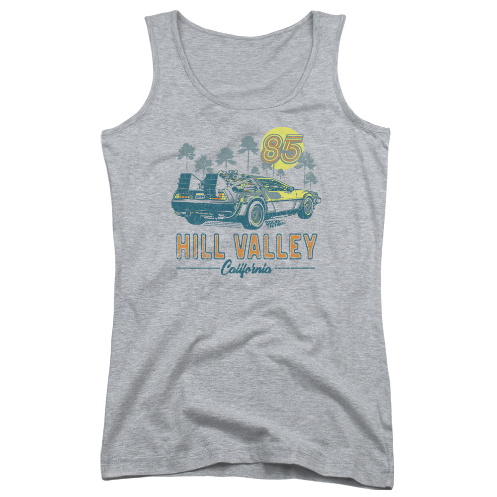 Back To The Future 85 Womens Tank Top Shirt Athletic Heather - clothing by TeeHivey.com