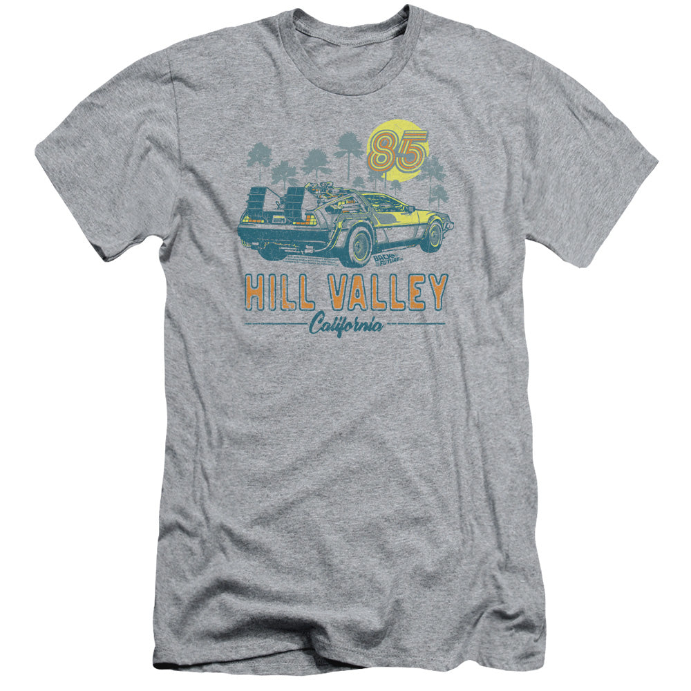 Back To The Future 85 Slim Fit Mens T Shirt Athletic Heather - clothing by TeeHivey.com