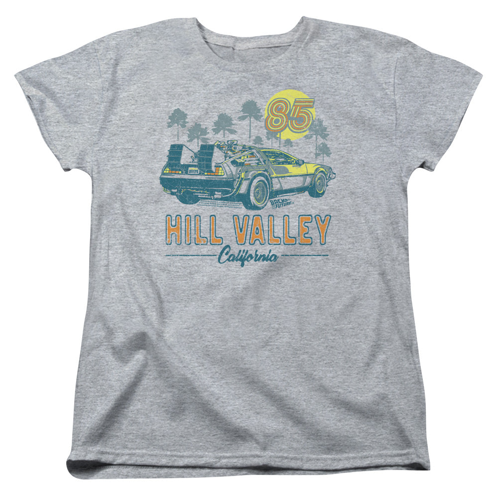 Back To The Future 85 Womens T Shirt Athletic Heather - clothing by TeeHivey.com