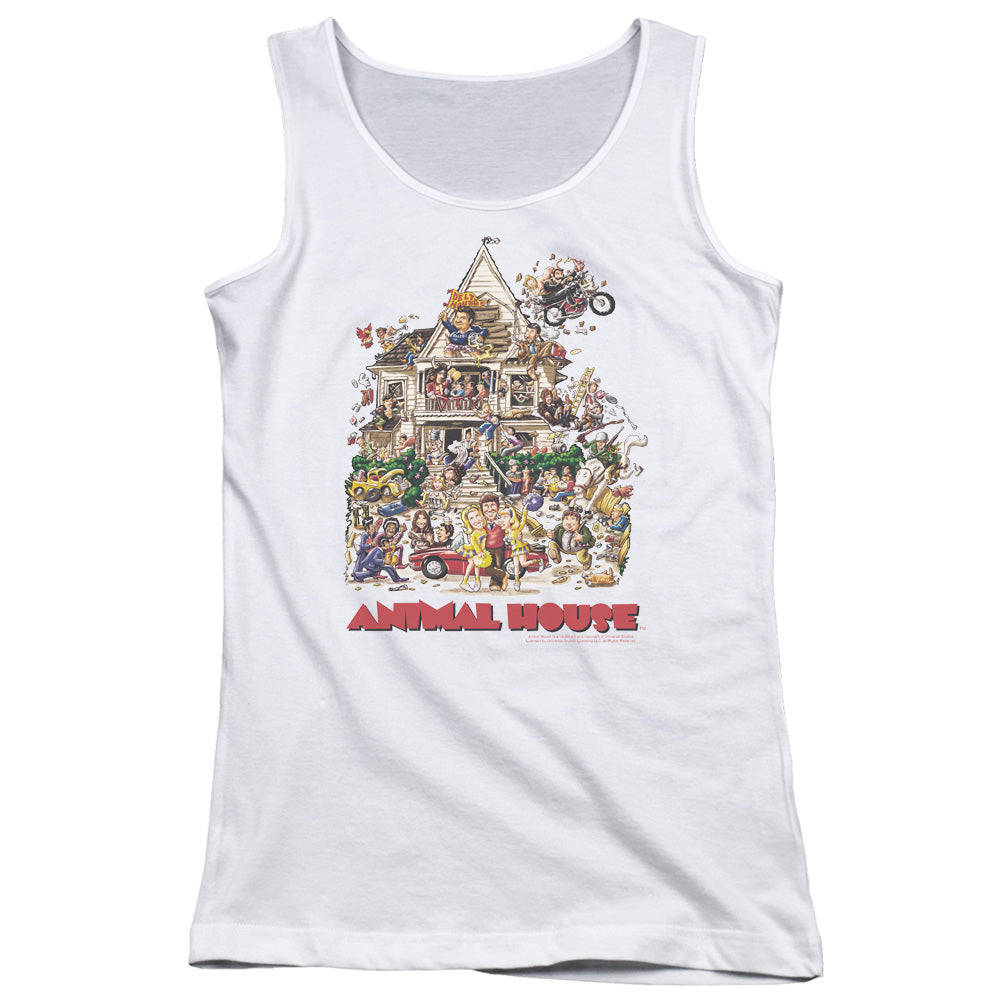 Animal House Poster Art Womens Tank Top Shirt White - clothing by TeeHivey.com