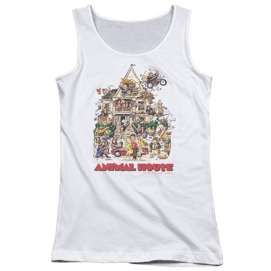 Animal House Poster Art Womens Tank Top Shirt White - clothing by TeeHivey.com