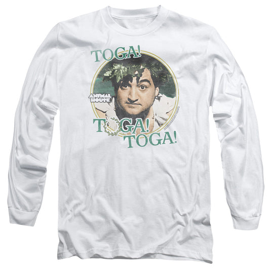 Animal House Toga Mens Long Sleeve Shirt White White - clothing by TeeHivey.com (Image 1)