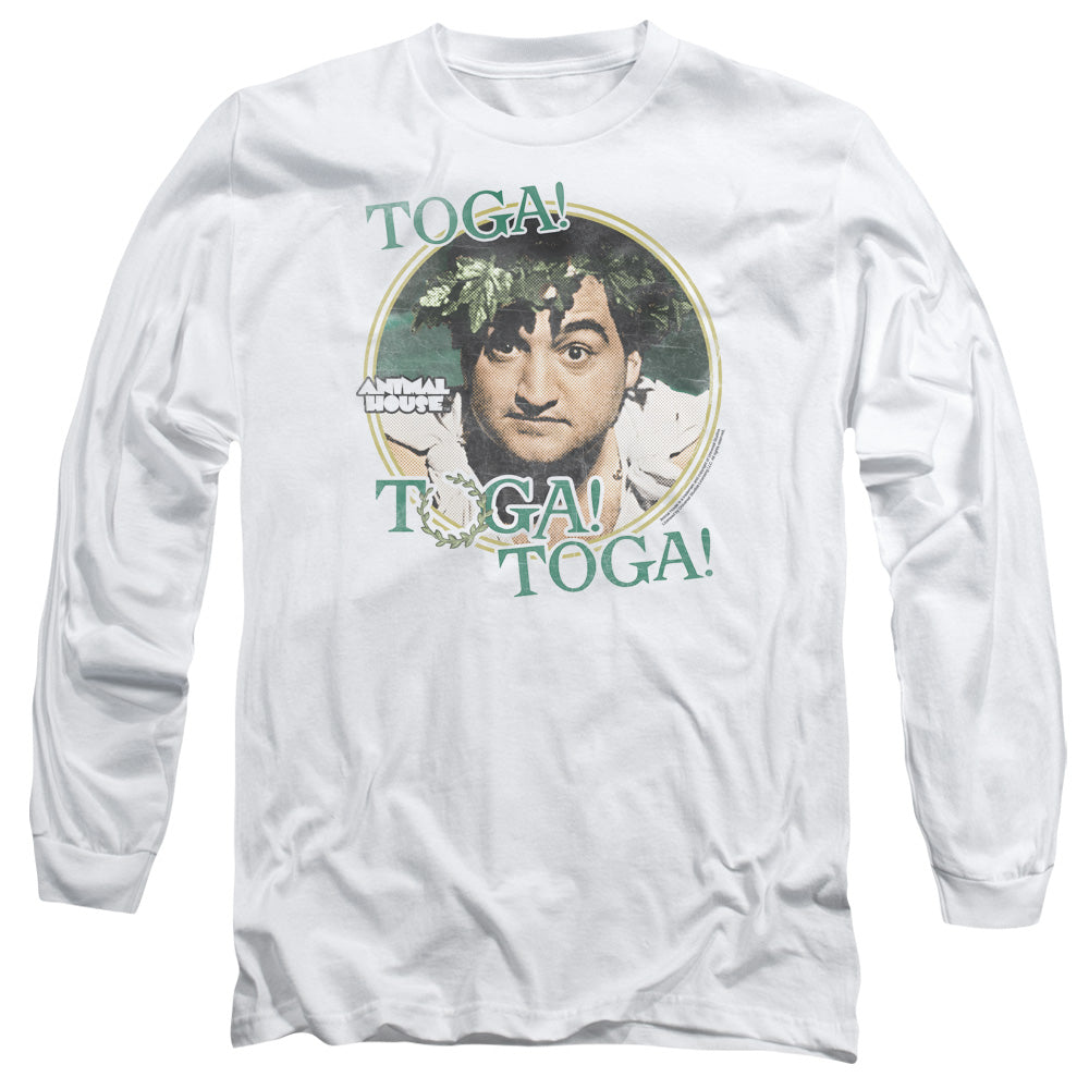 Animal House Toga Mens Long Sleeve Shirt White White - clothing by TeeHivey.com (Image 2)