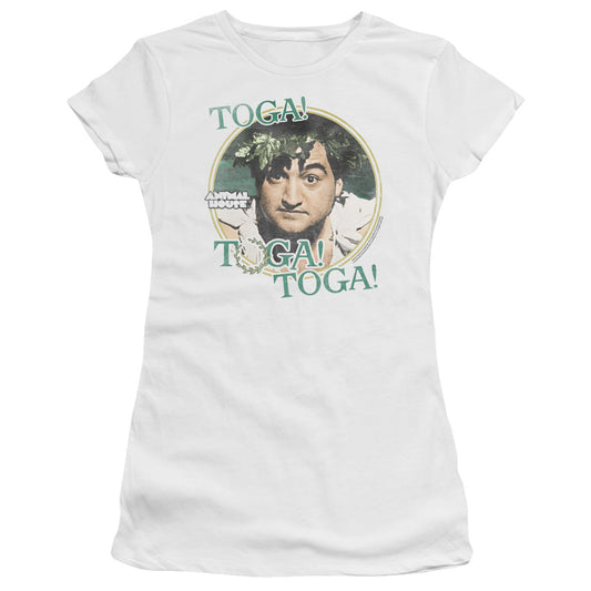 Animal House Toga Junior Sheer Cap Sleeve Womens T Shirt White - clothing by TeeHivey.com