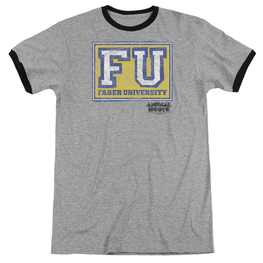 Animal House Faber University Heather Ringer Mens T Shirt Heather - clothing by TeeHivey.com