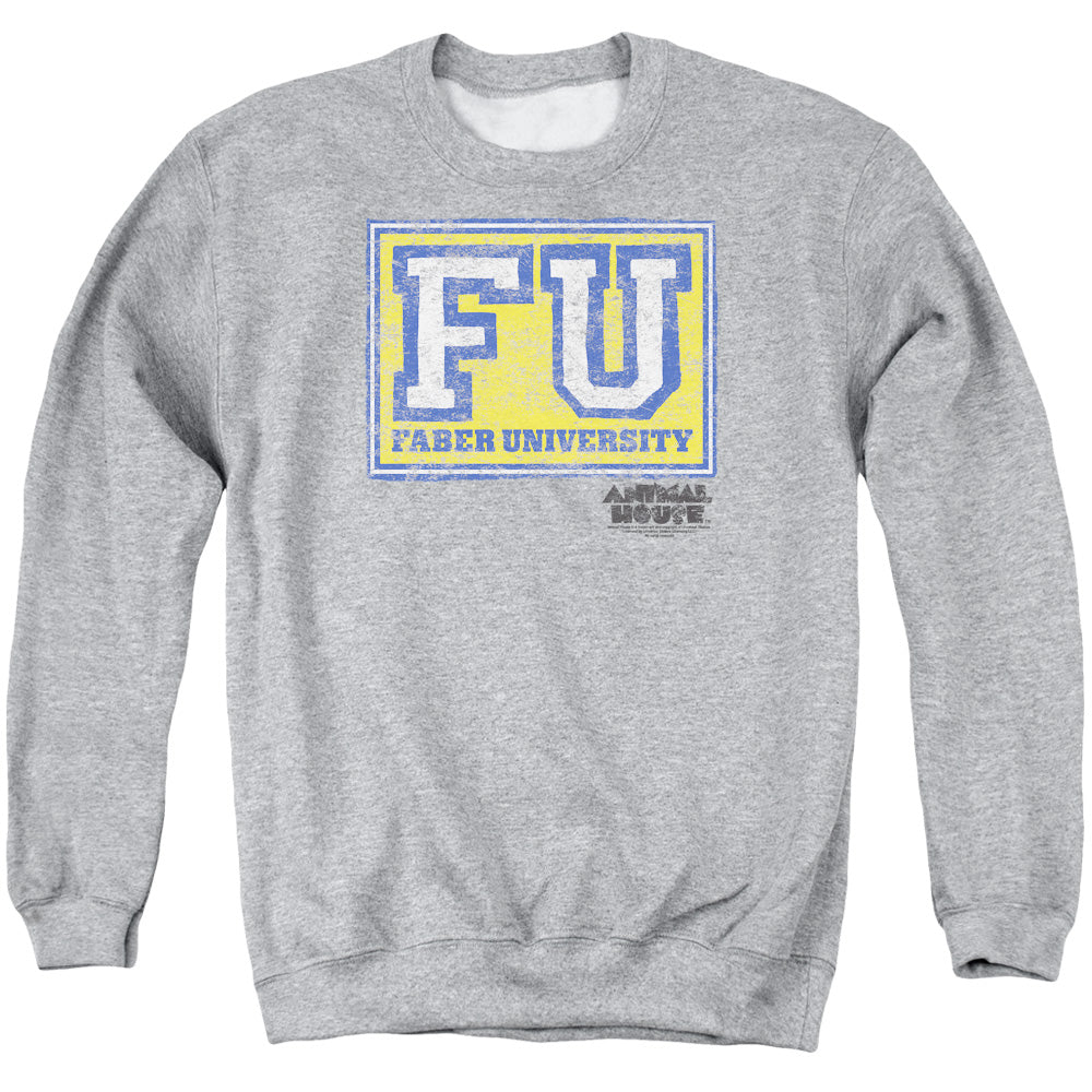 Animal House Faber University Mens Crewneck Sweatshirt Athletic Heather - clothing by TeeHivey.com (Image 1)