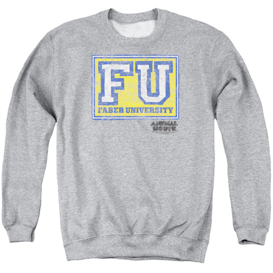 Animal House Faber University Mens Crewneck Sweatshirt Athletic Heather - clothing by TeeHivey.com (Image 1)