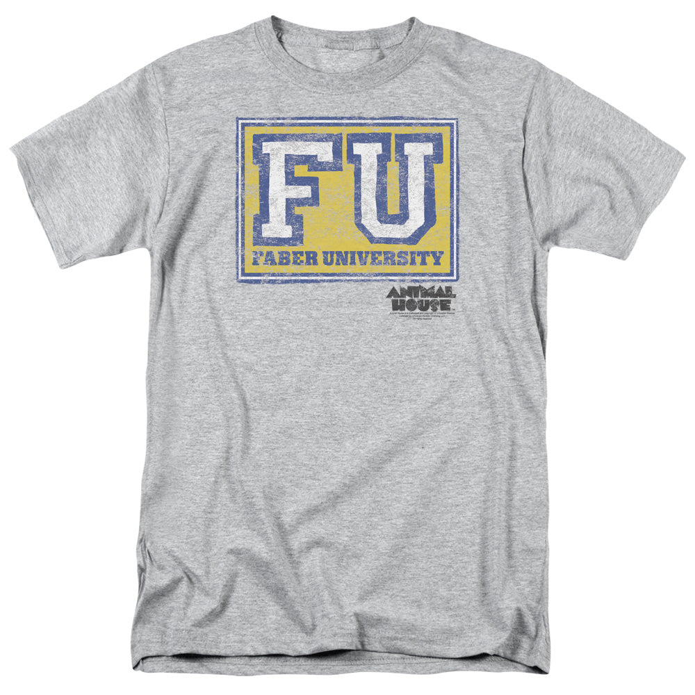 Animal House Faber University Mens T Shirt Athletic Heather Athletic Heather - clothing by TeeHivey.com (Image 1)