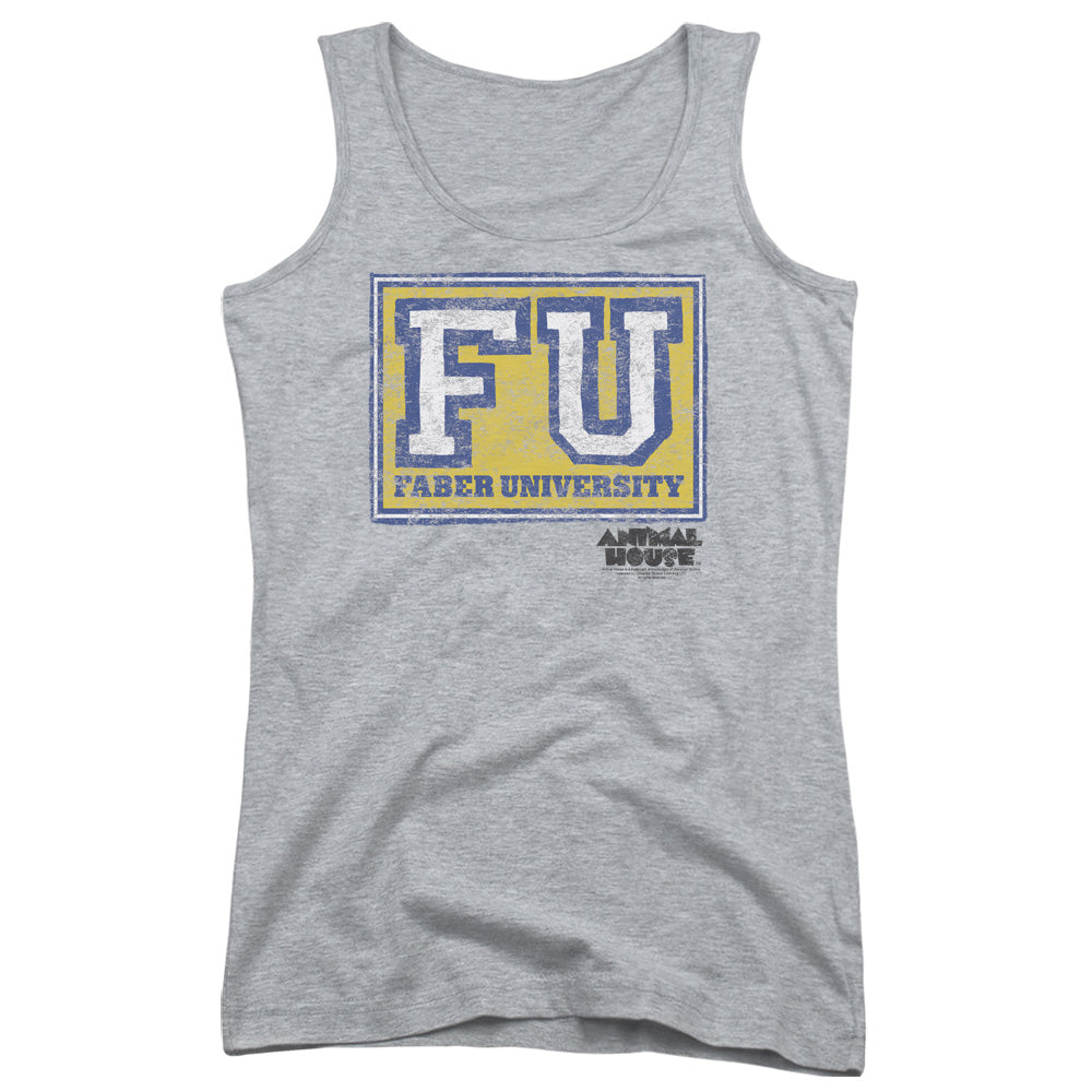 Animal House Faber University Womens Tank Top Shirt Athletic Heather - clothing by TeeHivey.com