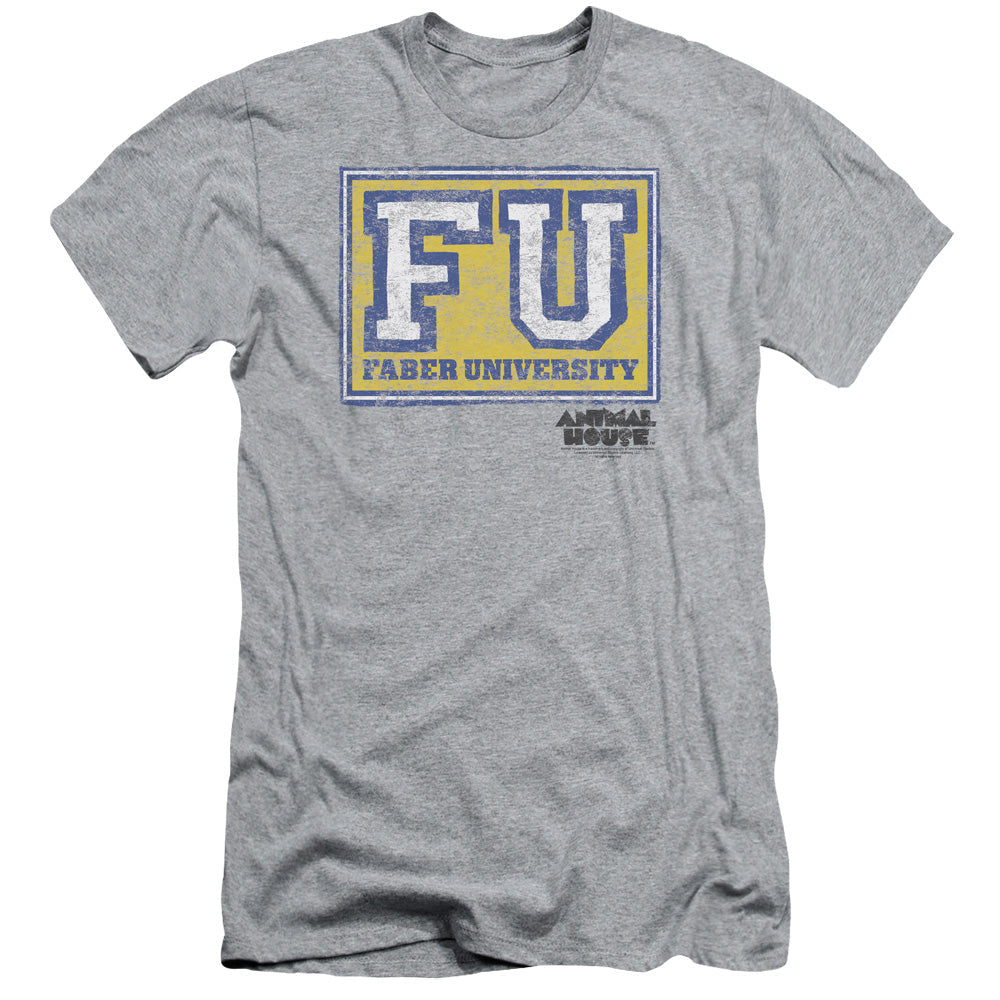 Animal House Faber University Slim Fit Mens T Shirt Athletic Heather - clothing by TeeHivey.com