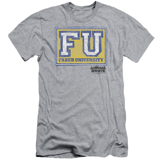 Animal House Faber University Slim Fit Mens T Shirt Athletic Heather - clothing by TeeHivey.com
