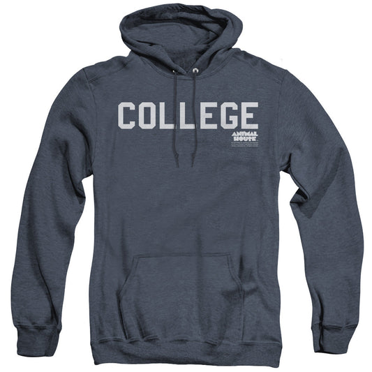 Animal House College Mens Heather Hoodie Navy Navy - clothing by TeeHivey.com (Image 1)
