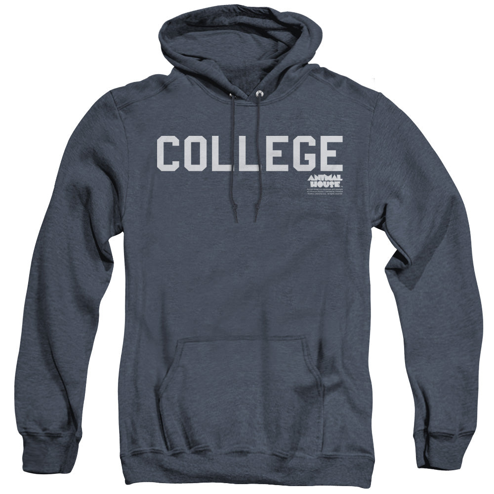 Animal House College Mens Heather Hoodie Navy - clothing by TeeHivey.com (Image 3)