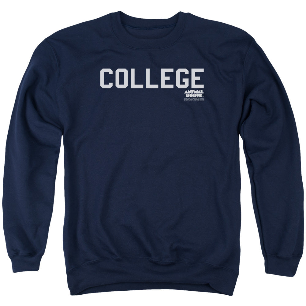 Animal House College Mens Crewneck Sweatshirt Navy - clothing by TeeHivey.com
