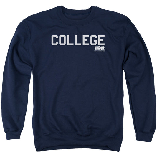 Animal House College Mens Crewneck Sweatshirt Navy Blue - clothing by TeeHivey.com