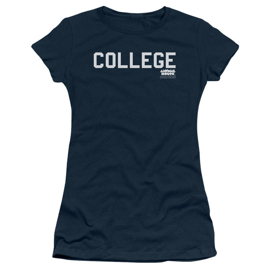 Animal House College Junior Sheer Cap Sleeve Womens T Shirt Navy Blue - clothing by TeeHivey.com