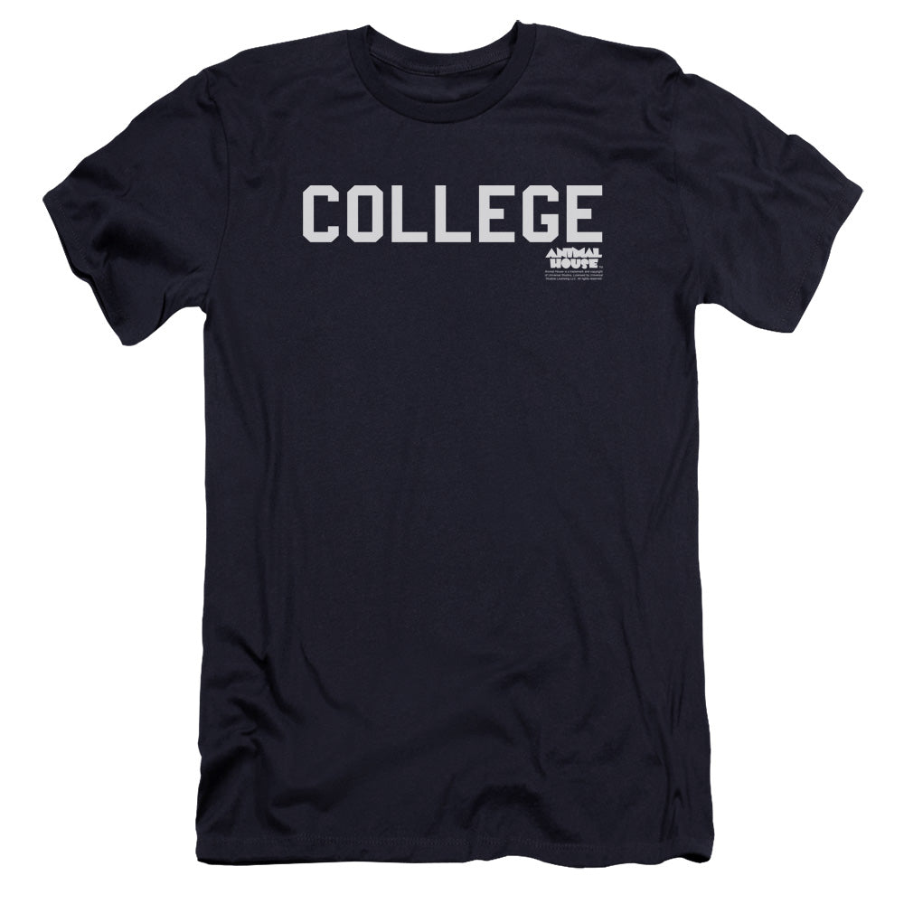Animal House College Premium Bella Canvas Slim Fit Mens T Shirt Navy - clothing by TeeHivey.com