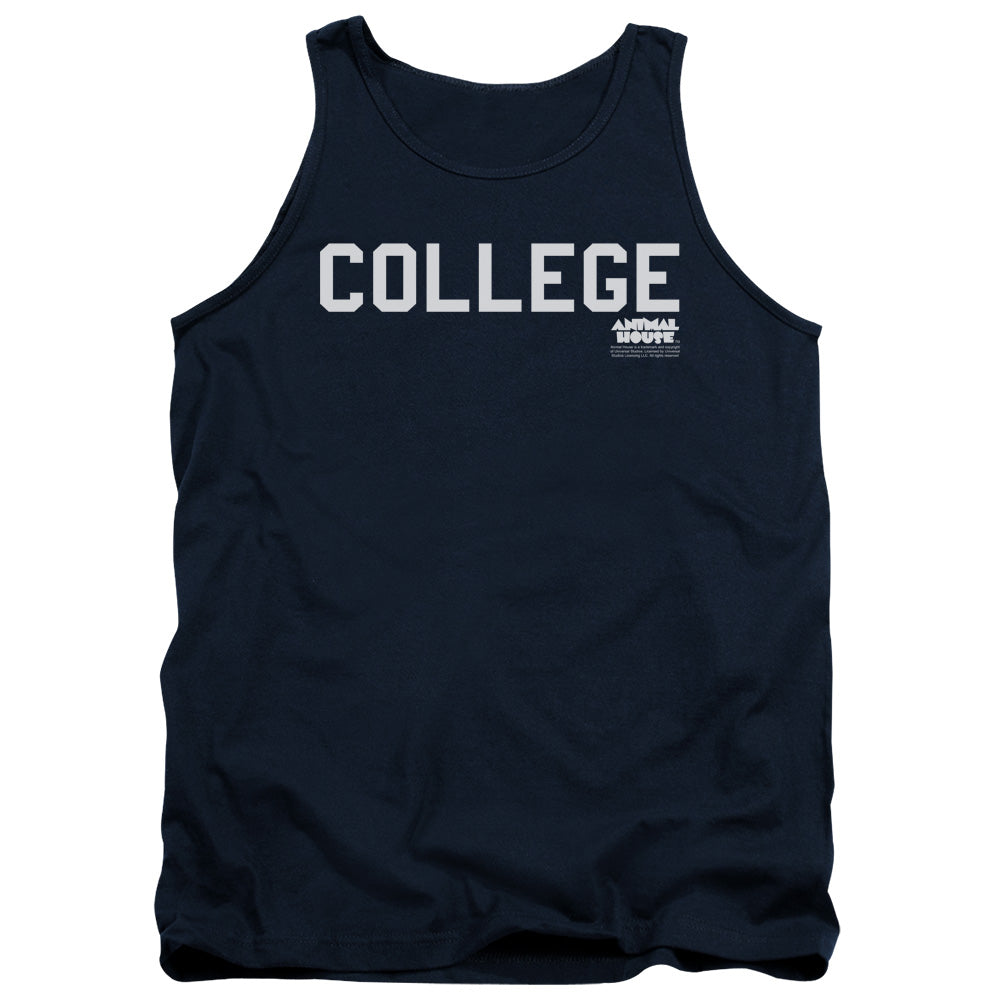 Animal House College Mens Tank Top Shirt Navy Navy - clothing by TeeHivey.com
