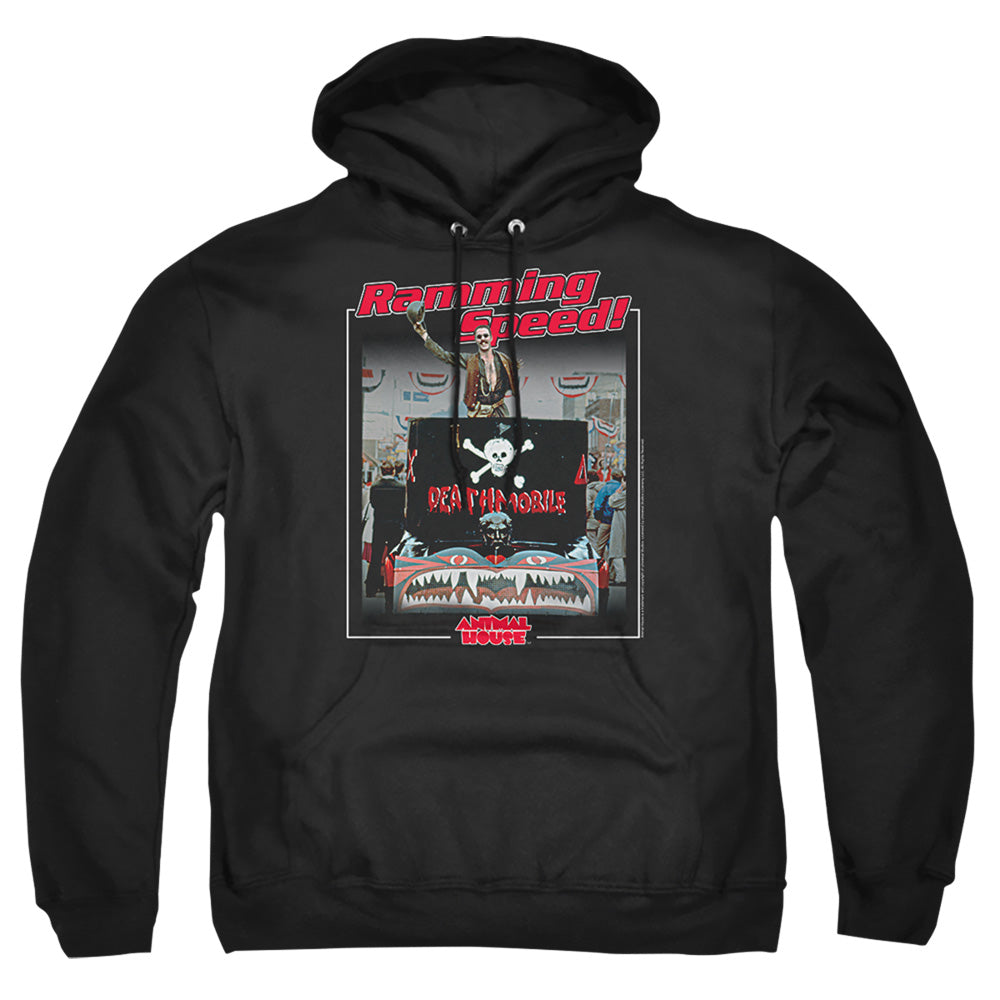 Animal House Ramming Speed Mens Hoodie Black - clothing by TeeHivey.com (Image 1)