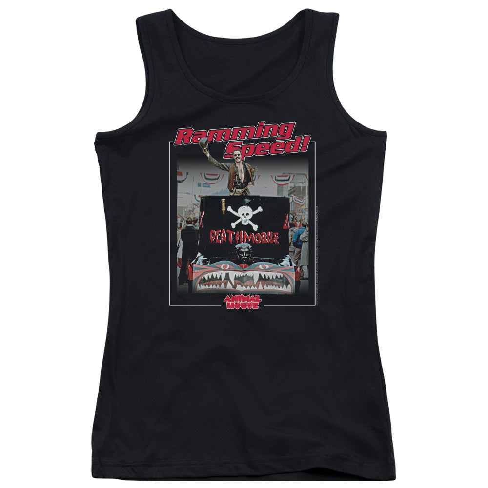 Animal House Ramming Speed Womens Tank Top Shirt Black - clothing by TeeHivey.com