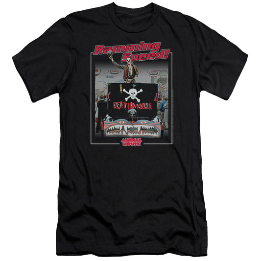 Animal House Ramming Speed Premium Bella Canvas Slim Fit Mens T Shirt Black - clothing by TeeHivey.com (Image 1)