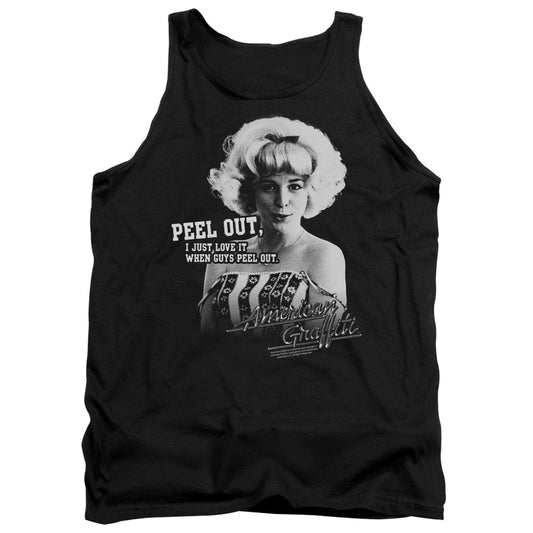 American Graffiti Peel Out Mens Tank Top Shirt Black