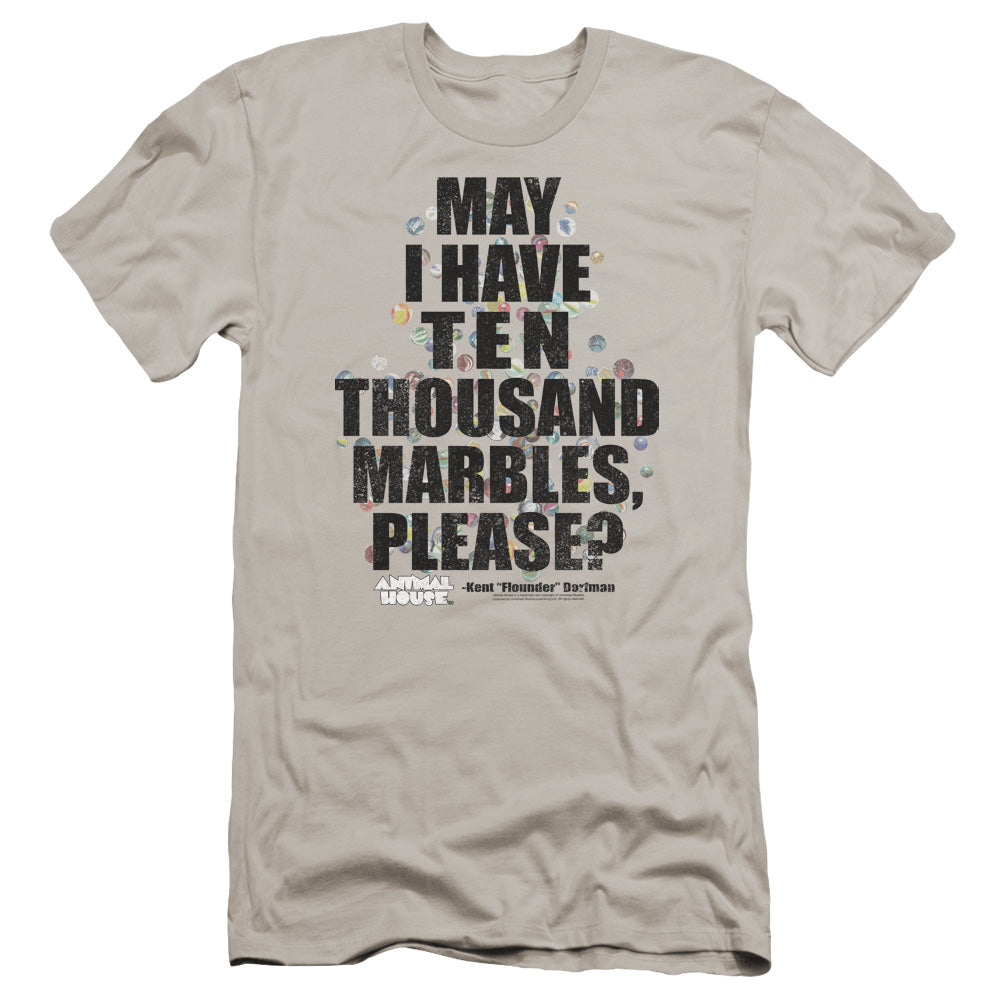 Animal House Marbles Premium Bella Canvas Slim Fit Mens T Shirt Silver - clothing by TeeHivey.com