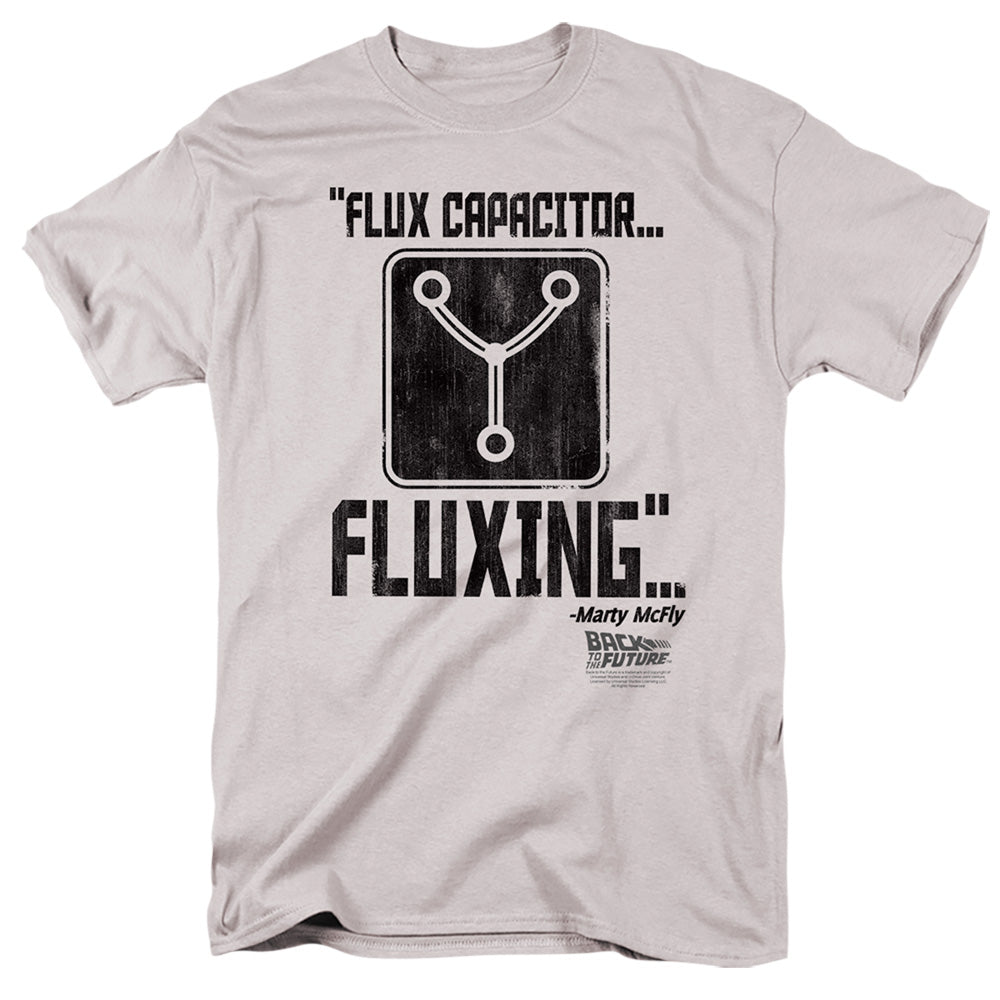 Back To The Future Fluxing Mens T Shirt Silver - clothing by TeeHivey.com