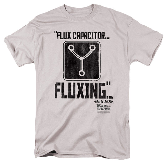 Back To The Future Fluxing Mens T Shirt Silver - clothing by TeeHivey.com