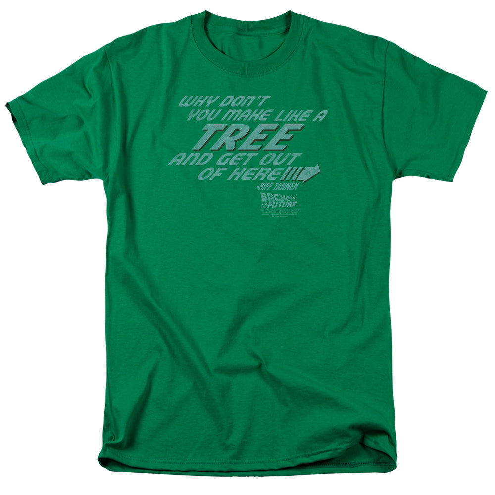 Back To The Future Make Like A Tree Mens T Shirt Kelly Green - clothing by TeeHivey.com (Image 2)