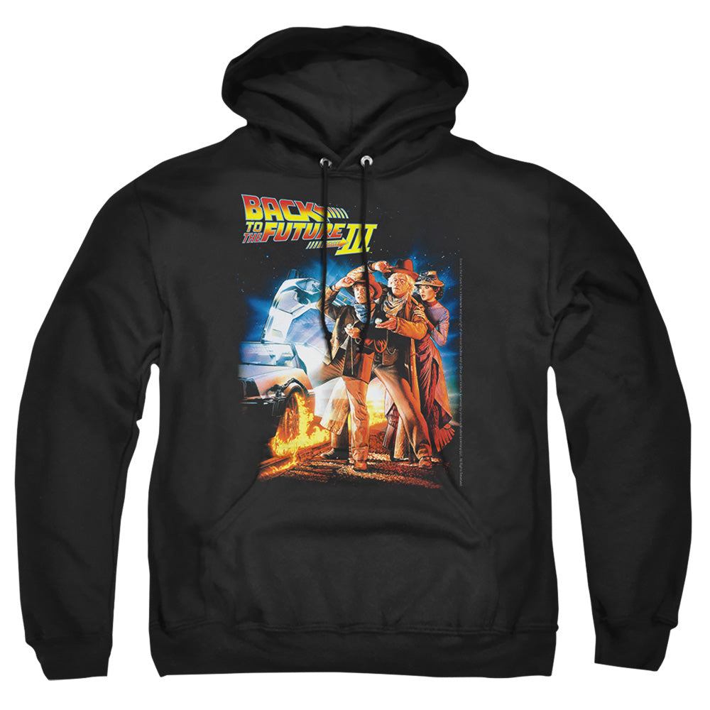 Back To The Future Iii Poster Mens Hoodie Black - clothing by TeeHivey.com (Image 4)