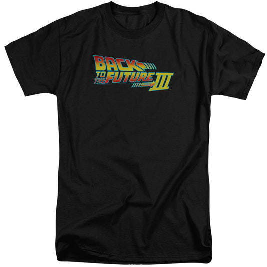 Back To The Future Iii Logo Mens Tall T Shirt Black Black