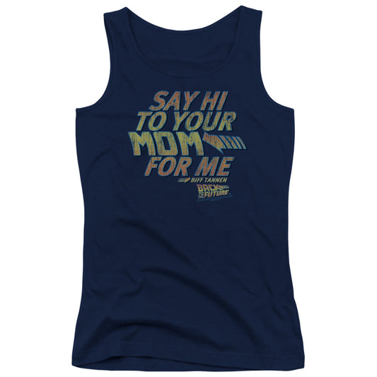 Back To The Future Say Hi Womens Tank Top Shirt Navy Blue - clothing by TeeHivey.com