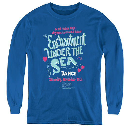 Back To The Future III Under The Sea Long Sleeve Kids Youth T Shirt Royal Blue - clothing by TeeHivey.com