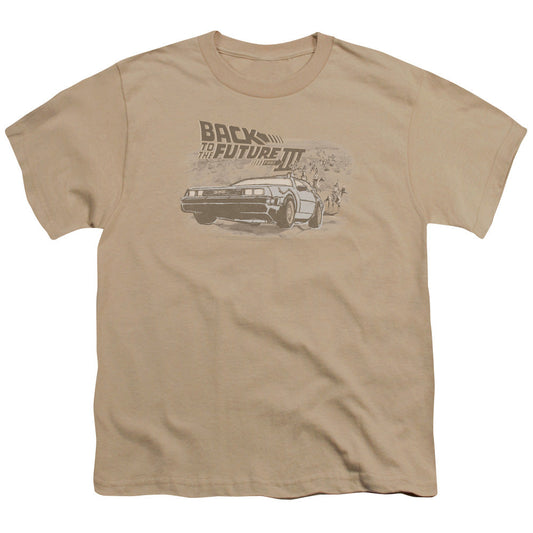 Back To The Future III Carboys and Indians Kids Youth T Shirt Sand - clothing by TeeHivey.com