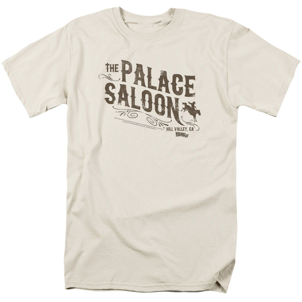 Back To The Future Iii Palace Saloon Mens T Shirt Cream Cream