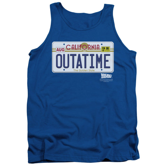 Back To The Future Outatime Plate Mens Tank Top Shirt Royal Blue - clothing by TeeHivey.com