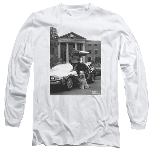 Back To The Future Ii Einstein Mens Long Sleeve Shirt White