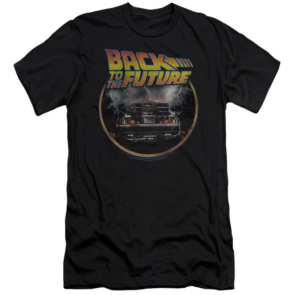Back To The Future Back Slim Fit Mens T Shirt Black - clothing by TeeHivey.com