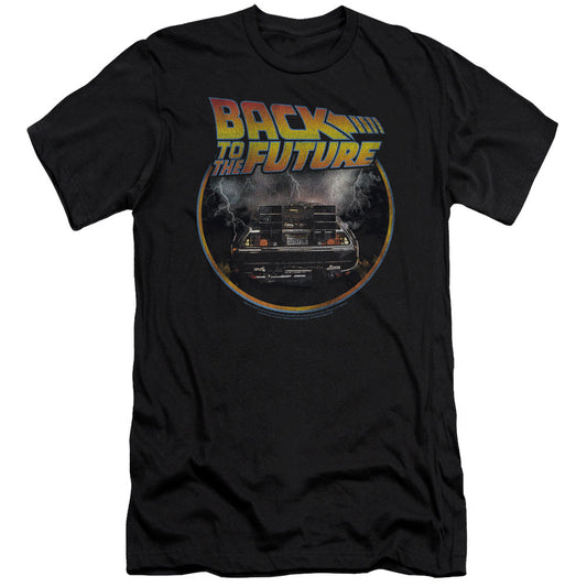 Back To The Future Back Slim Fit Mens T Shirt Black - clothing by TeeHivey.com