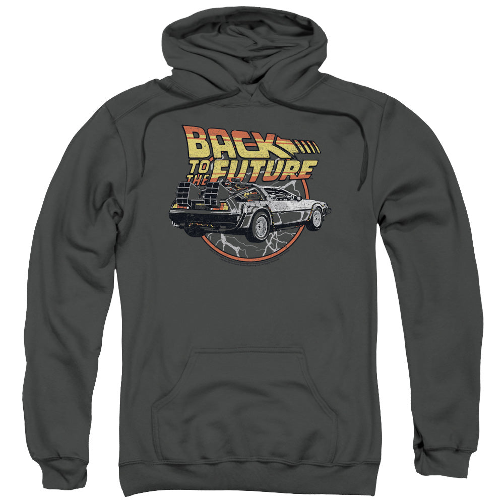 Back To The Future Time Machine Mens Hoodie Charcoal - clothing by TeeHivey.com