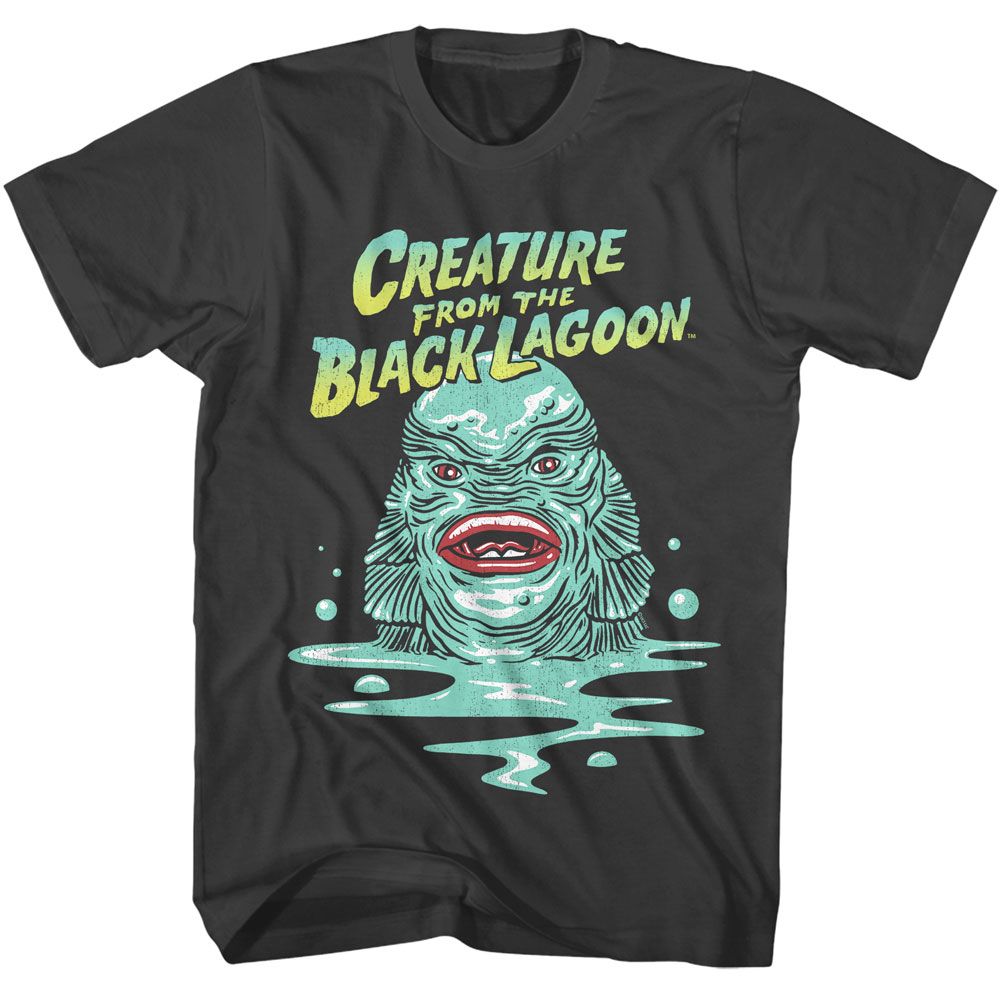 Universal Monsters Creature Smoke Solid Adult Short Sleeve T-Shirt - clothing by TeeHivey.com (Image 1)