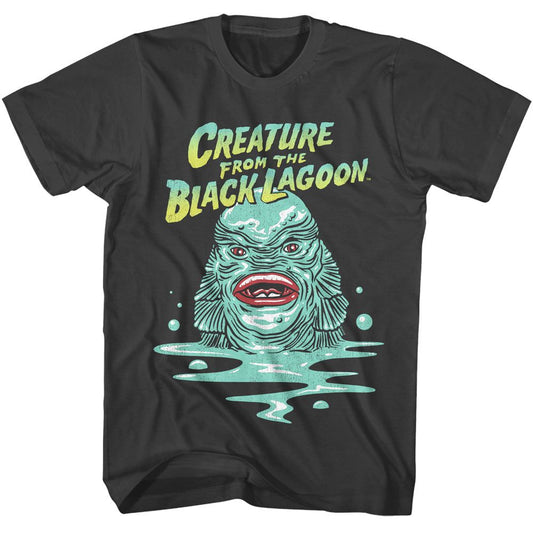 Universal Monsters Creature Smoke Solid Adult Short Sleeve T-Shirt - clothing by TeeHivey.com (Image 1)